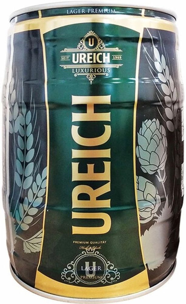 Пиво Урайх Лагер Примиум / Ureich Lager Premium 5л - бочонок