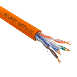 Витая пара Кабель NEOMAX [NM716011] U / UTP cat.6 4x2x0.57, 23 AWG, Медь, внутренний, LSZH, 305м, оранжевый; Fluke Tested