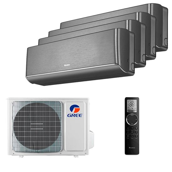 Мультисплит система на 4 комнаты Gree GWH09AVCXB-K6DNA1B/I (black) x 4 / GWHD(28)NK6OO (LCLH)