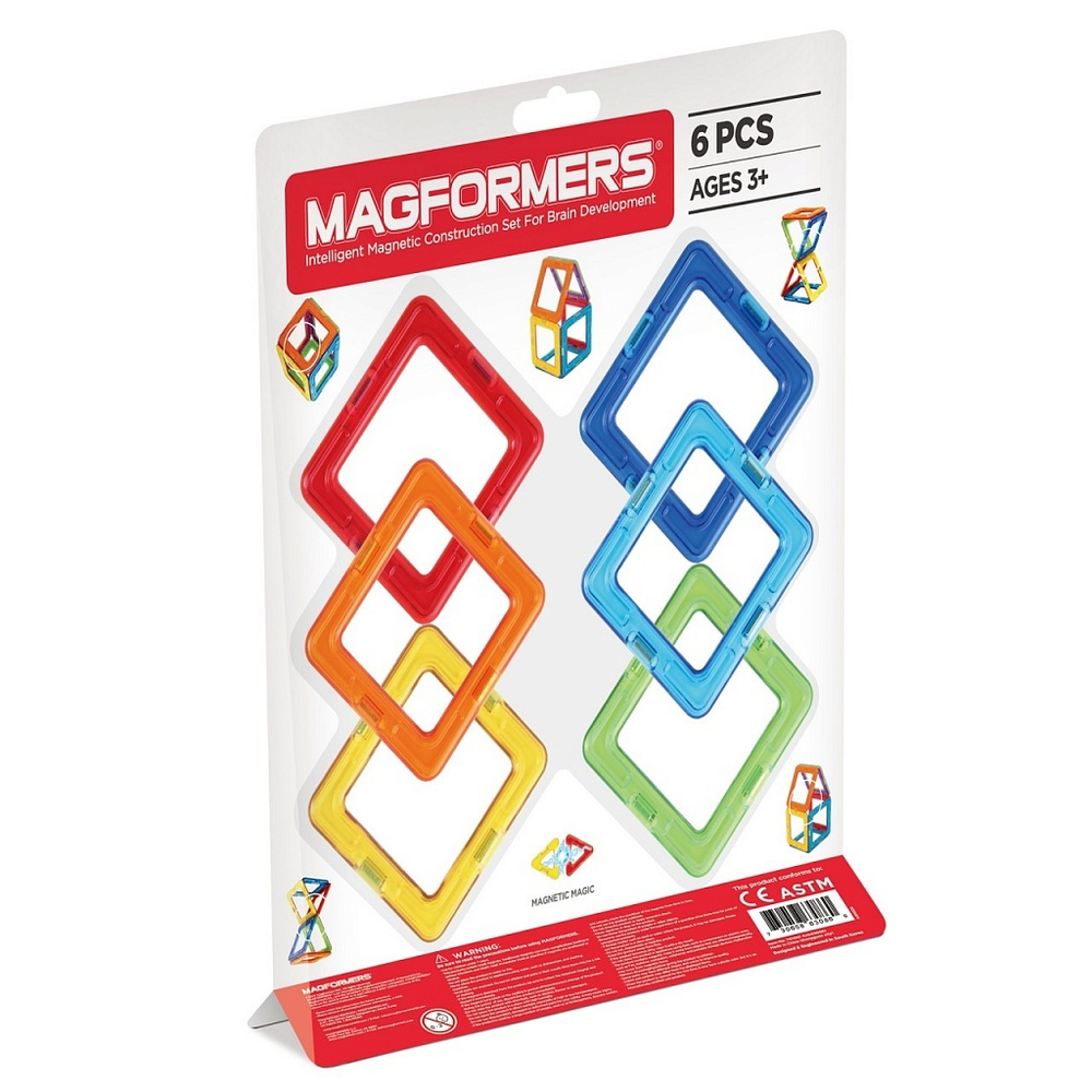 Магнитный конструктор MAGFORMERS Квадраты 6
