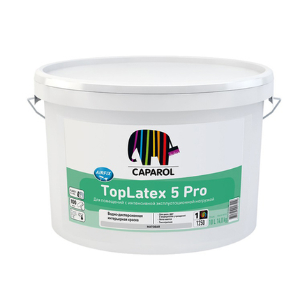 Краска интерьерная Caparol TopLatex 5 Pro база 1, белая, 10 л