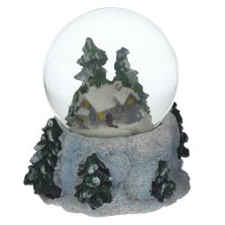 GAEM Фигурка декор в стекл шаре "Домик/Олень", D 6.5 см, L9 W8 H9 см, 3в.