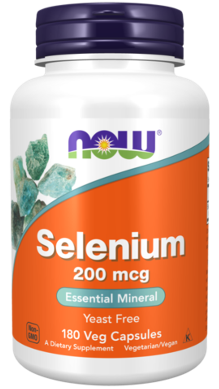 NOW Foods, Селен, Selenium 200 mcg, 180 вегетарианских капсул