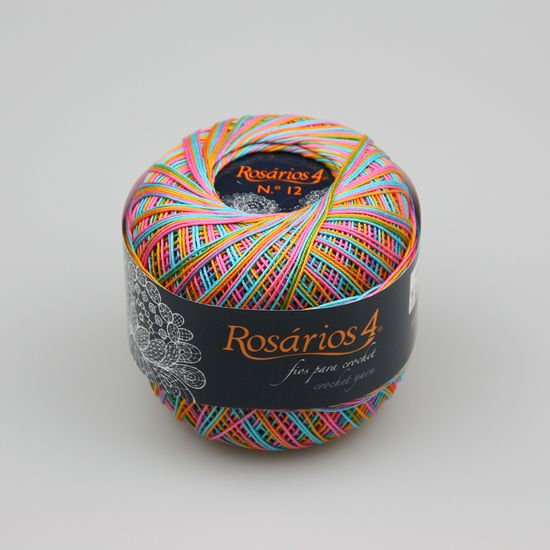 Пряжа ROSARIOS 4 Хлопок мерсеризованный принт № 12 (100% мерсеризованный хлопок)