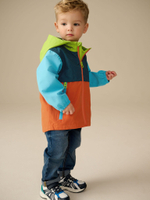 Куртка непромокаемая с капюшоном для мальчика Next Q61-761, Синий, Оранжевый