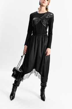 Джемпер с бантом 1267 черный