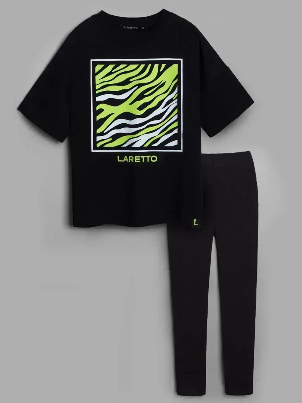 Летний костюм для девочки с леггинсами