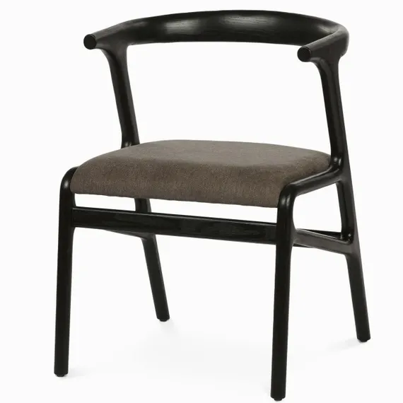 Стул Soliver, черный с тёмно-серой обивкой