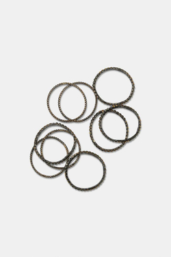 ZARA НАБОР ЭЛАСТИЧНЫХ БРАСЛЕТОВ С ЮВЕЛИРНЫМИ УКРАШЕНИЯМИ, ЦВЕТ СОСТАРЕННОГО ЗОЛОТА