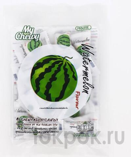 Жевательные молочные конфеты со вкусом арбуза My Chewy Milk Candy Watermelon flavour, 67 гр
