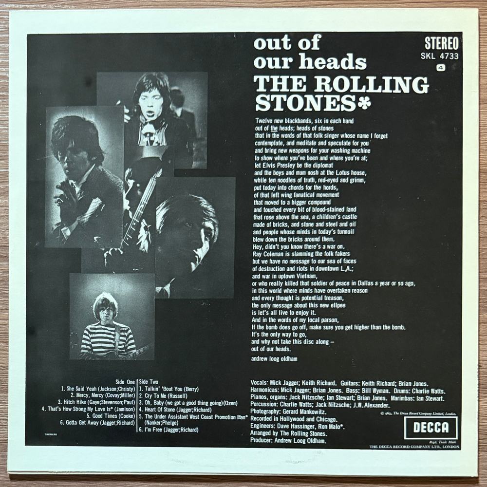 The Rolling Stones ‎– Out Of Our Heads (Скандинавия 1981г.) Т