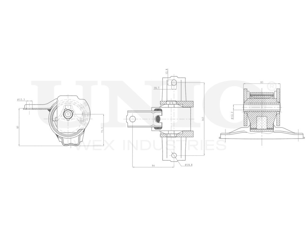 Опора двигателя правая UNIO RMP-15074