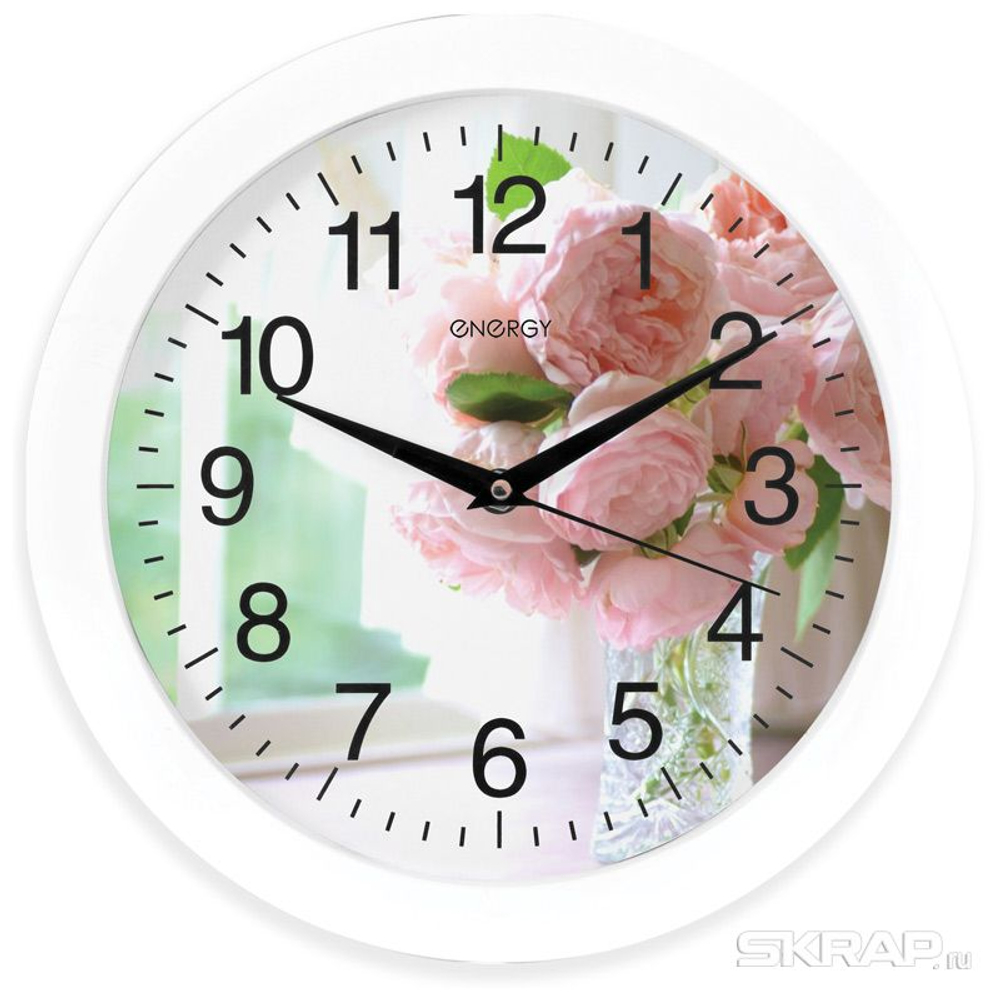 Часы настенные Energy EC-96 цветы (009469)