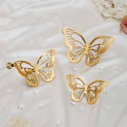 Ручка мебельная Бабочки 110 Амбер