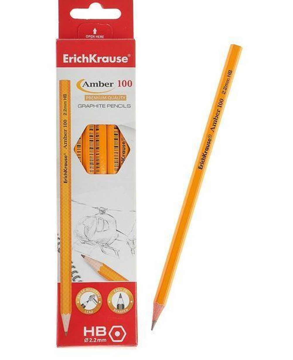 Карандаш ч/г шестигран. Amber 100 НВ (Erich Krause)