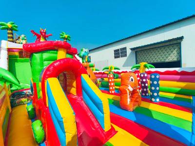 Коммерческий надувной батут «Дракоша и Друзья», 14*7*7 м