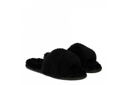 UGG Fluff Slide Slippers Black