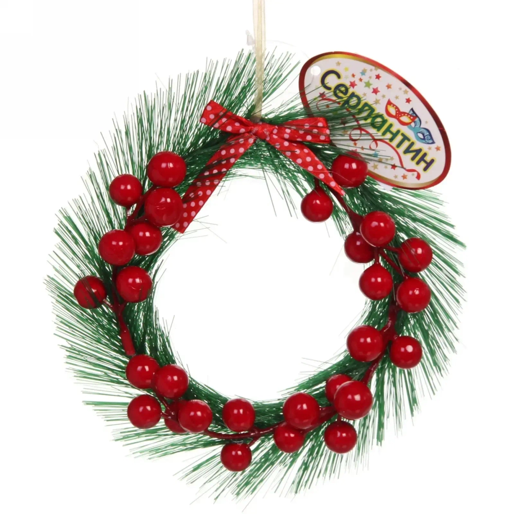 Венок хвойный «Спелая ягода» d-16 см