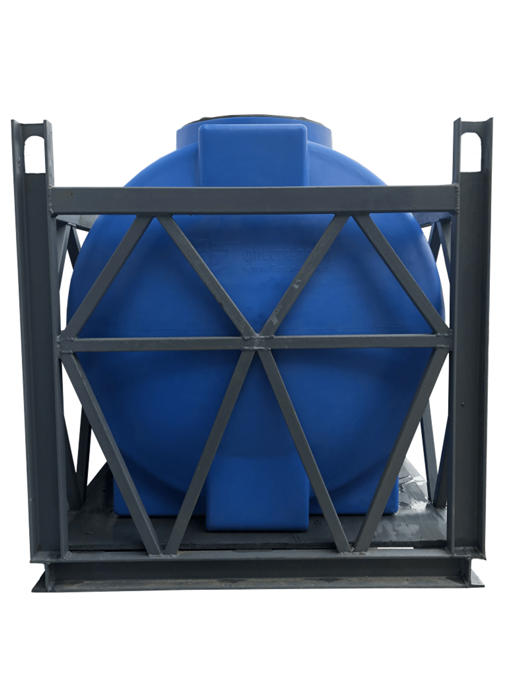 Емкость Г1000 в обрешетке Хромов 1000 л. горизонтальный (1600x1100x1250см;синий) - арт.560969
