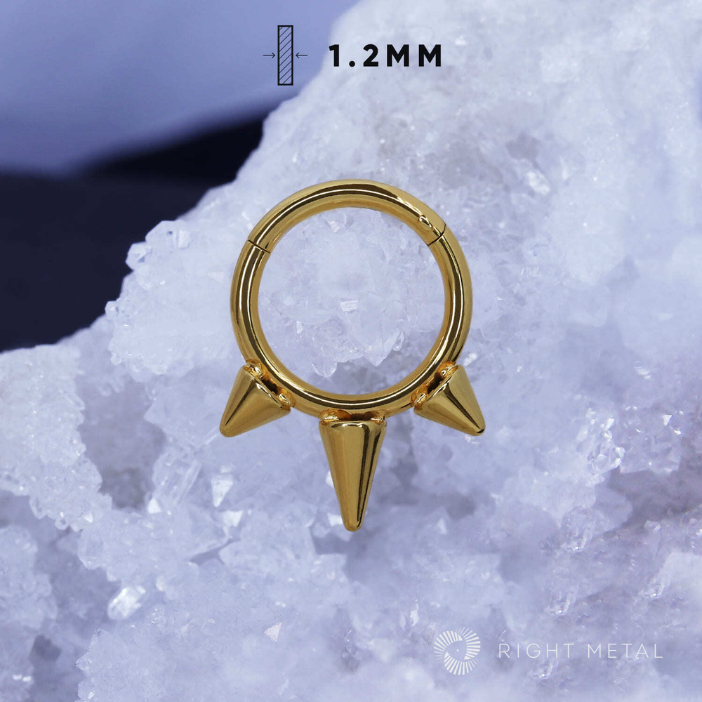 Кликер Spiked PVD Yellow 1.2мм