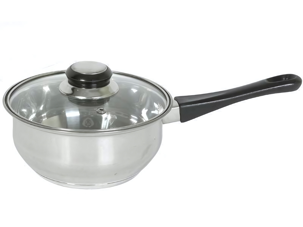 Ковш 1,4л нерж с крышкой ASTELL 16см