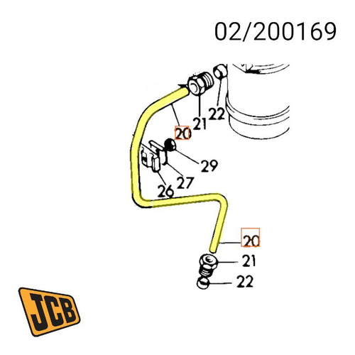 Трубка топливная ​JCB 02/200169