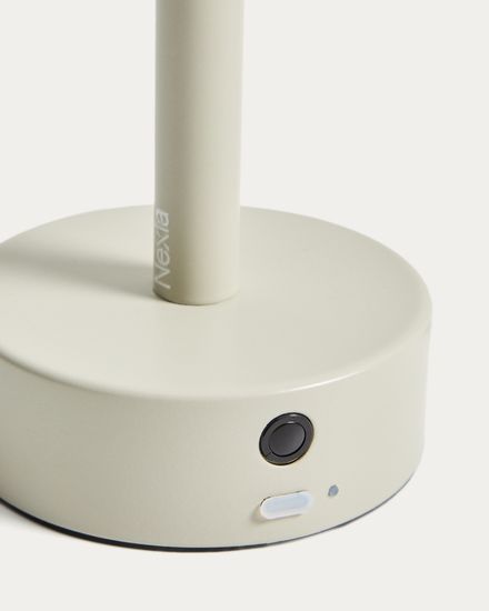 Переносная настольная лампа Bow из серого алюминия