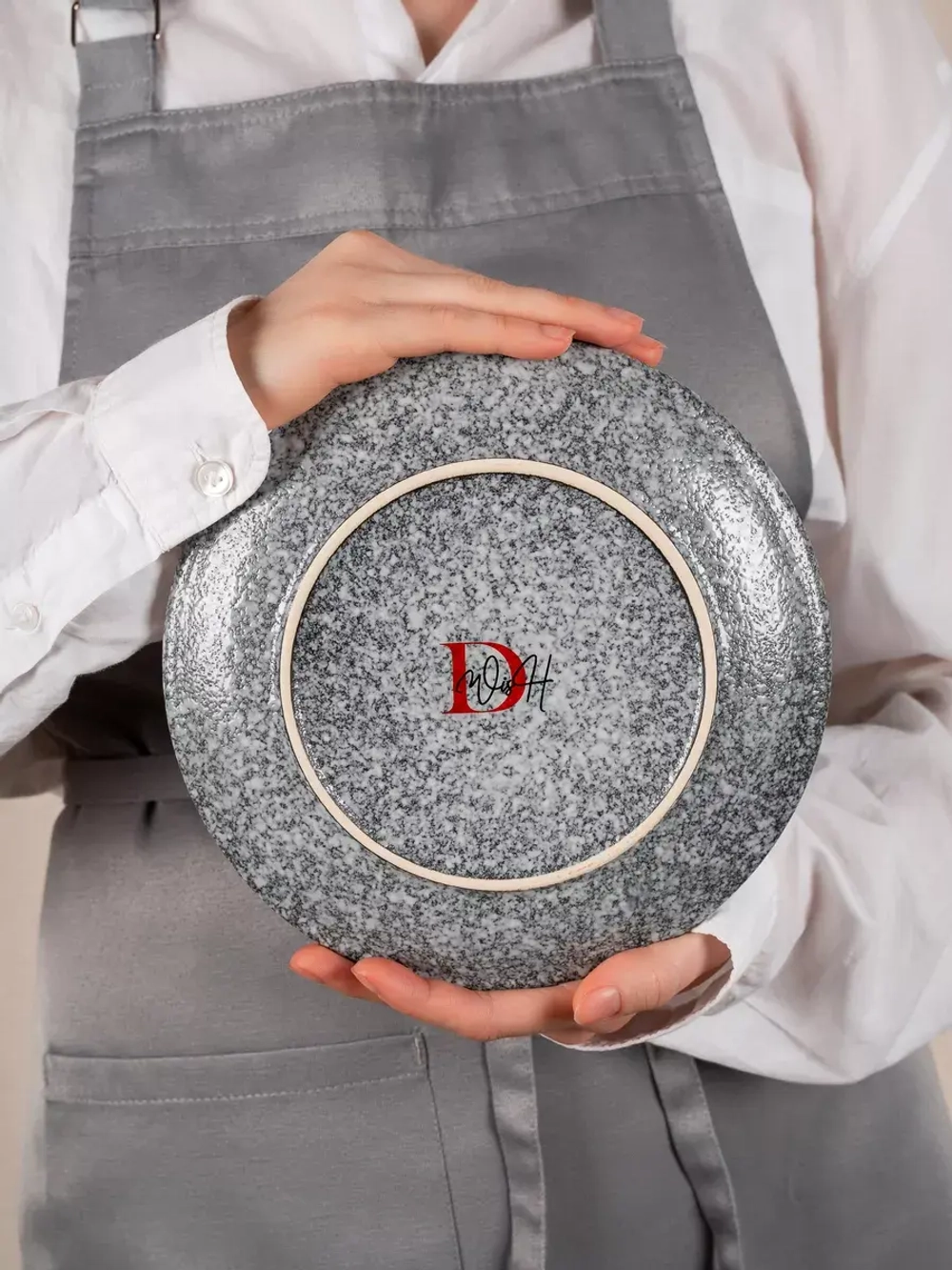 Набор посуды 2 тарелки плоские синие фарфор 21 см