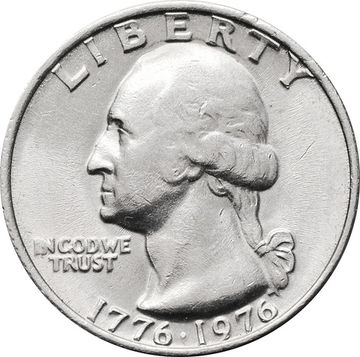 25 центов (квотер) 1976 США «200 лет независимости США»