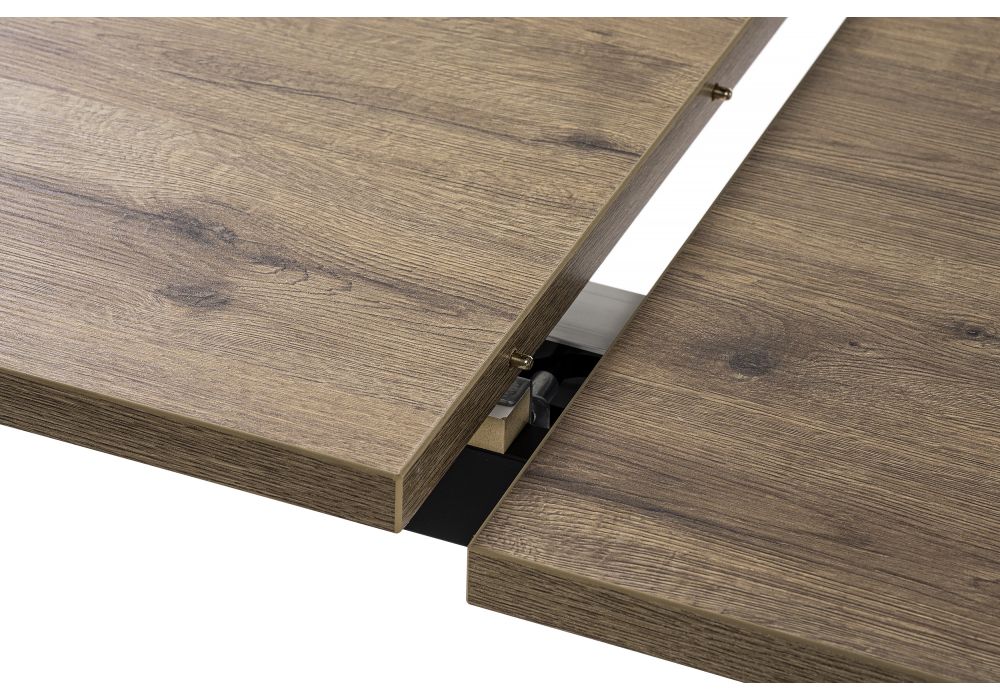 Стол Макта 140(170)х85х73 дуб велингтон / черный матовый