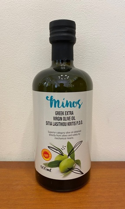 Оливковое масло УРОЖАЯ 2025 MINOS Sitia Lasithiou Kritis P.D.O. Extra Virgin 500 мл Греция, ст/б (Крит)