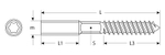 ЗУБР М10 x 120 мм, 450 шт, сантехническая шпилька (37870-10-120-450)