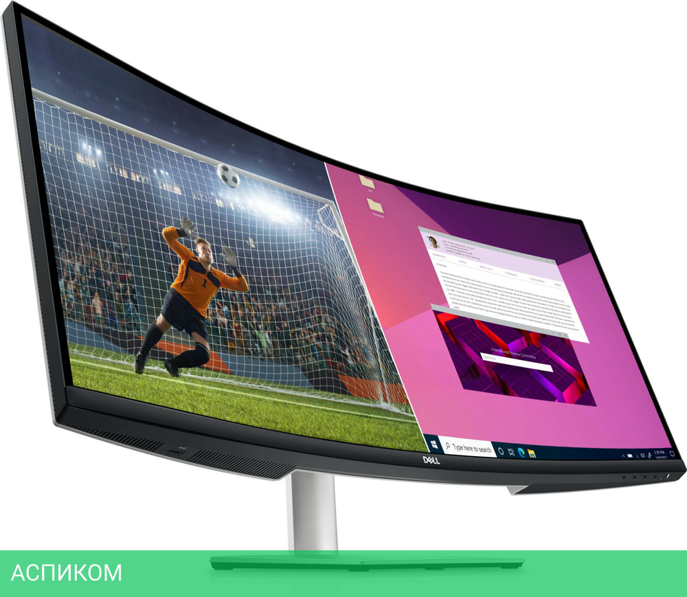 Монитор Dell S3423DWC серебристый/черный (210-BEJE)