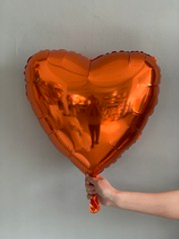 F Шар Сердце 18'' / 46 см Оранжевый (БГ-15)