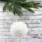 Шар новогодний Бисер 20 см., белый, пенопласт, Christmas DeLuxe (11824)