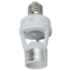 Датчик движения ЭРА MD 015 белый E27 60Вт 360° 6м IP20 | Датчики движения