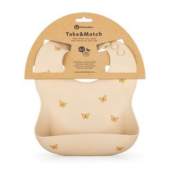 Önlük\PETITE&MARS Silicone bib Sam Sand Butterflies 6m+