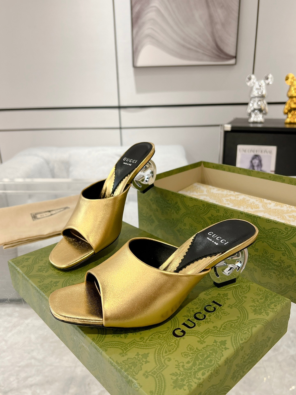 Gucci Interlocking G Heel Sandal 5.5 cm