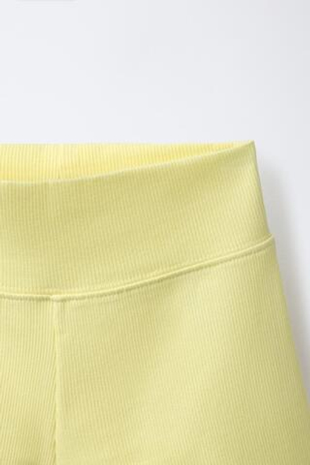 ZARA КОРОТКИЕ ВЕЛОСИПЕДКИ В РУБЧИК, ЖЕЛТЫЙ