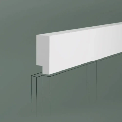 Завершающая рейка для панелей 3D BOARD 19х14х2900 мм белая
