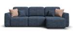 Угловой диван Кинг Велюр Роял синий