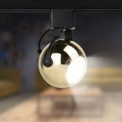 Трековый светильник однофазный ЭРА TR35-GU10 GD под лампу MR16 золото | Однофазные светильники под лампу