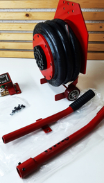 Домкрат подкатной пневматический 3т(6-12bar, h min 150мм, h max 400мм), 3 подушки