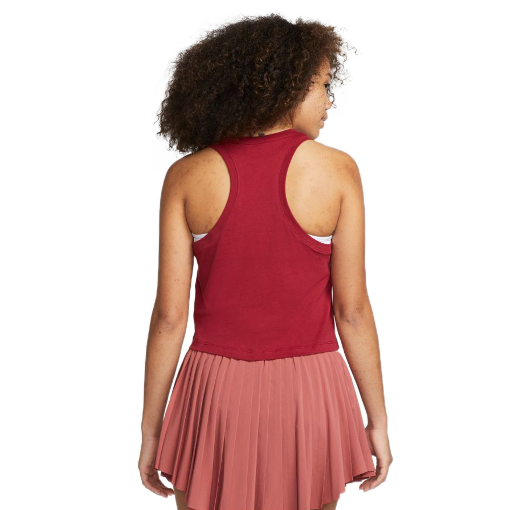 Женский топ теннисный Nike Court Logo Tank W - pomegranate