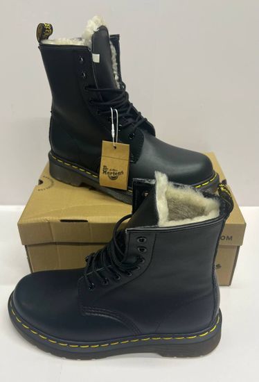Ботинки Dr.Martens 1460 Black с мехом