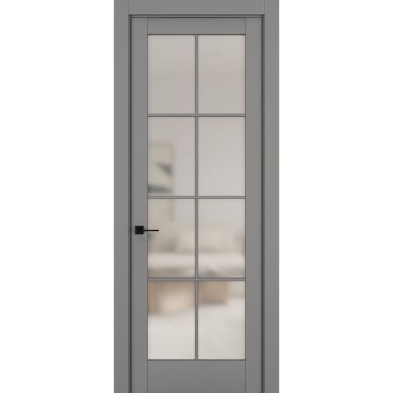 Цена на Межкомнатная дверь керамик NC 11 серый остеклённая Купить Межкомнатная дверь керамик NC 11 серый остеклённая