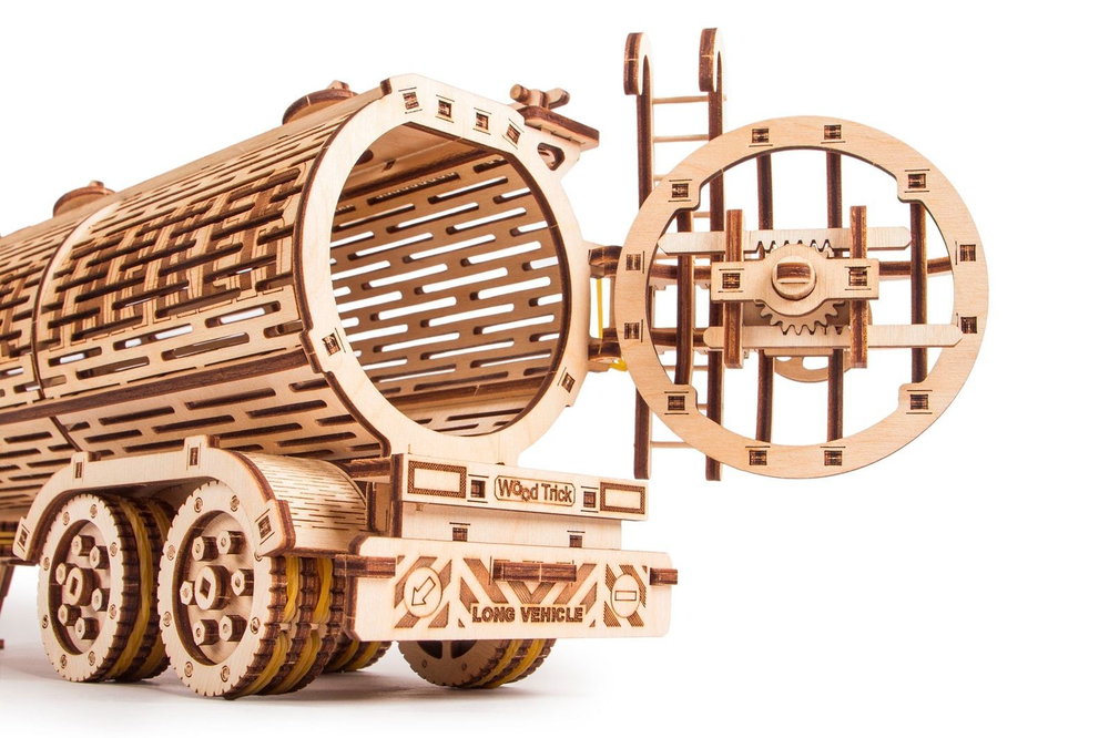Механический 3D-пазл из дерева Wood Trick Прицеп Цистерна