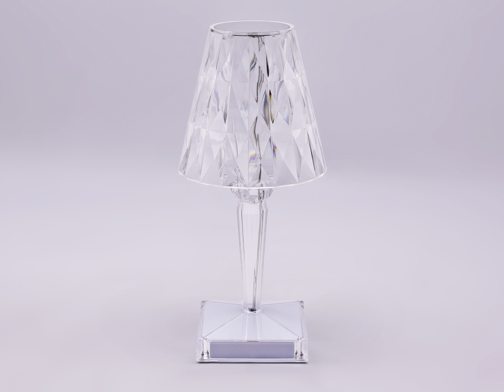 Настольная светодиодная лампа с сенсорным выключателем и пультом DE8057 CL прозрачный LED RGB 3W