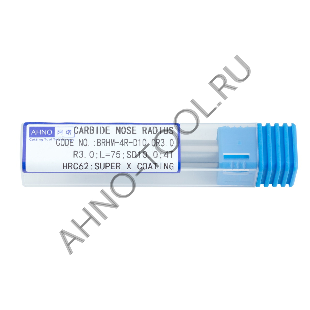 Фреза твердосплавная  10мм (L=75, l=25, хв=10) Z4 35° по закаленной стали, с радиусной фаской BRHM-4
