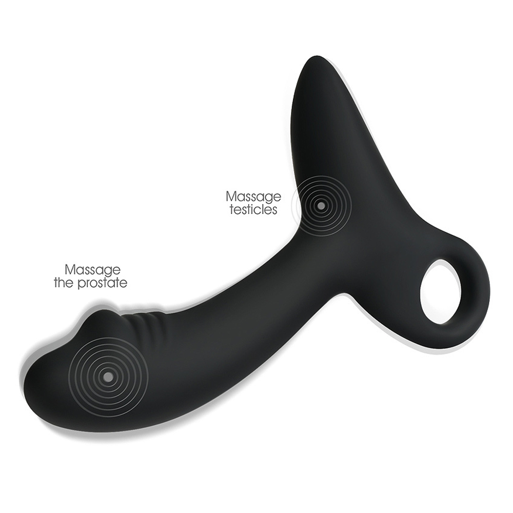 Вибромассажер простаты Spartacus 10 режимов черный 10,5 см